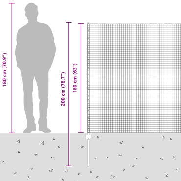 vidaXL Συρματόπλεγμα με 22 Στελέχη Γκρι 1,5x25 μ Μετάλλου