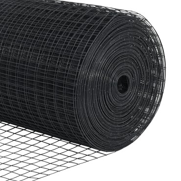 vidaXL Συγκολλητός Φράκτης με 44 Πόδια Γκρι 0.5x100 μ Χάλυβα