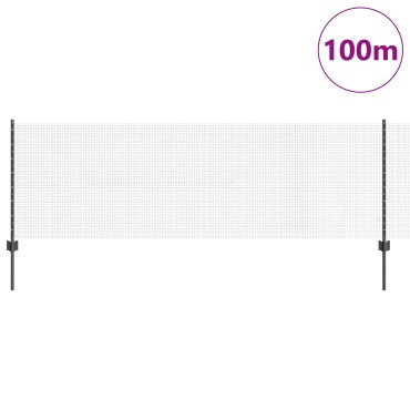 vidaXL Περίφραξη με 44 U Posts Γκρι 0.8x100 μ Ατσάλι