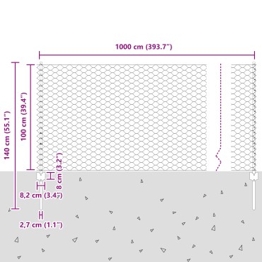vidaXL Πόλοι Φράχτη 10 τμχ U-Channel Γκρι Χάλυβας