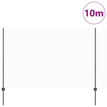 Φράχτες VidaXL 10 τεμαχίων U-Channel Γκρι 160cm Χάλυβας, Εξαγωνικός Φράχτης VidaXL Γκρι 1.6x10 μ Χάλυβας