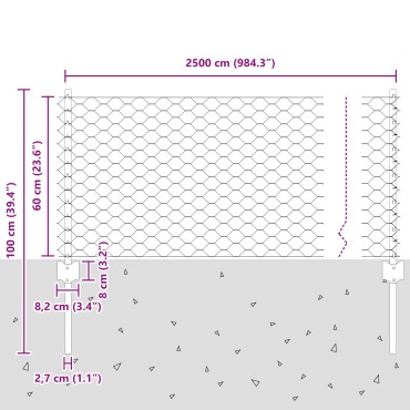vidaXL Πόστα 11 τεμ U-Channel Γκρι Χάλυβας