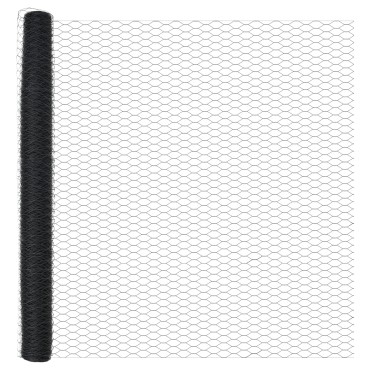 vidaXL Εξαγωνική Φράχτη με Στύλο 50x1,5 m PVC-Επικαλυμμένο Ατσάλι