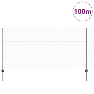 Όρθιες Φράχτες vidaXL 22 τεμ U-Channel Γκρι 120cm Ατσάλι, Φράχτης Έξιγωνο vidaXL Γκρι 1.2x100 μ Ατσάλι