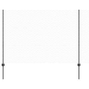 Πόλοι Φράχτη vidaXL 22 τεμ U-Channel Γκρι 150cm Χάλυβας, Έξιγωνη Περίφραξη vidaXL Γκρι 1.5x100 μ Χάλυβας