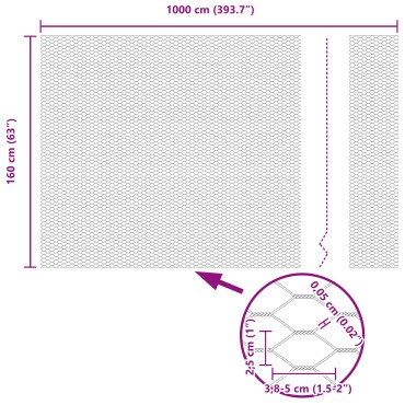 Φράκτες vidaXL 10 τεμαχίων U-Channel 160cm Γαλβανισμένο Ατσάλι, Φράκτης Hexagon 1.6x10 μ Γαλβανισμένο Ατσάλι