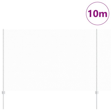 Φράκτες vidaXL 10 τεμαχίων U-Channel 160cm Γαλβανισμένο Ατσάλι, Φράκτης Hexagon 1.6x10 μ Γαλβανισμένο Ατσάλι