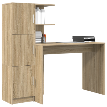 vidaXL Γραφείο Δρύς Sonoma 133.5x50x124cm 2 τμχ. 1 τεμ.