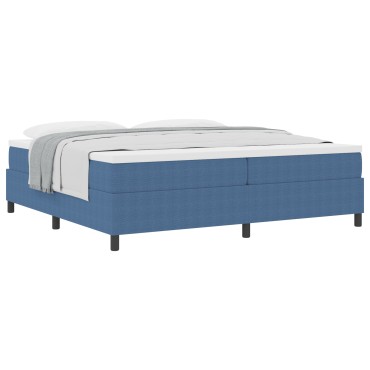 vidaXL Κρεβάτι με Ελατήριο Μπλε 200x200 cm Βελούδο