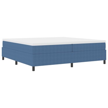 vidaXL Κρεβάτι με Ελατήριο Μπλε 200x200 cm Βελούδο