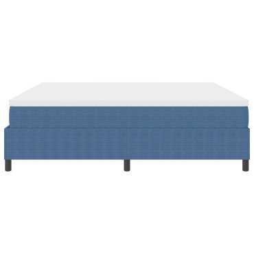 vidaXL Κρεβάτι με Ελατήριο Μπλε 200x200 cm Βελούδο