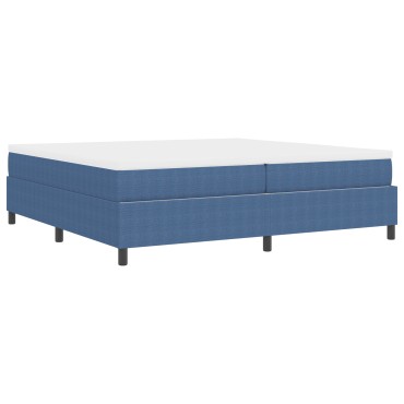 vidaXL Κρεβάτι με Ελατήριο Μπλε 200x200 cm Βελούδο