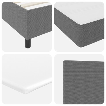 vidaXL Κρεβάτι Box Spring με Στρώμα Ανοιχτό Γκρι 160x200 εκ Ύφασμα Μπουρμπουλήθρας