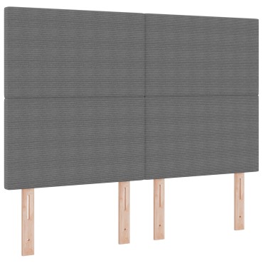 vidaXL Κρεβάτι Box Spring με Στρώμα Ανοιχτό Γκρι 160x200 εκ Ύφασμα Μπουρμπουλήθρας