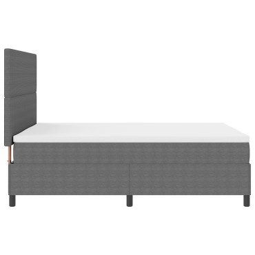 vidaXL Κρεβάτι Box Spring με Στρώμα Ανοιχτό Γκρι 160x200 εκ Ύφασμα Μπουρμπουλήθρας