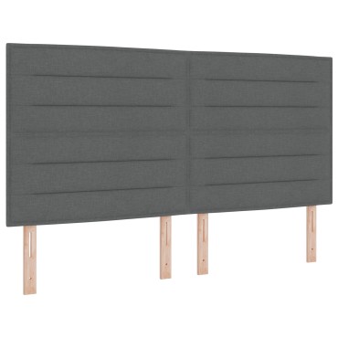 vidaXL Κεφαλάρι Μίνιμαλ Σκούρο Γκρι Ύφασμα 180x7x128cm 1 τεμ.