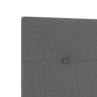 vidaXL Κεφαλάρι Με Κουμπιά Γκρι Υφάσματος 180x7x128cm 1 τεμ.