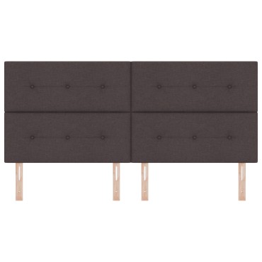 κεφαλάρι vidaXL με τρουκς καφέ υφάσματος 200x7x128cm