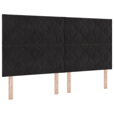 vidaXL Κεφαλάρι Διαμαντιών Μαύρο Βελούδοx40x7cm 1 τεμ.