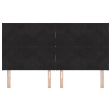 vidaXL Κεφαλάρι Διαμαντιών Μαύρο Βελούδοx40x7cm 1 τεμ.