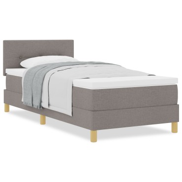 vidaXL Κρεβάτι με Ανάρτηση και Στρώμα Ταπέζι 90x190 εκ. Ύφασμα
