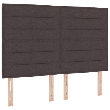 vidaXL Κρεβάτι Box Spring με Κουβάρι Σκούρο Καφέ 160x200 εκ Ύφασμα