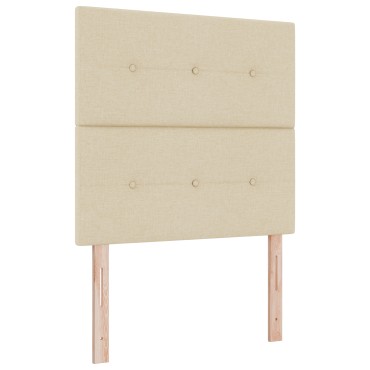 vidaXL Κρεβάτι Box Spring με Μαξιλάρι Κρεμ 120x200 εκ. Υφασμα