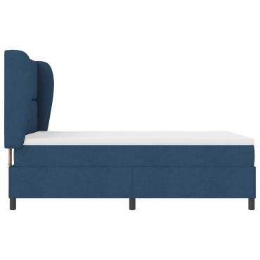 vidaXL Κρεβάτι με Στρώμα Box Spring - Μπλε, 140x190 εκ., Ύφασμα