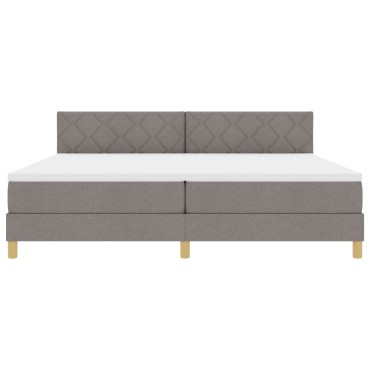 vidaXL Κρεβάτι Box Spring με Στρώμα & LED Ταπέτο 200x200 εκ Υφάσματος