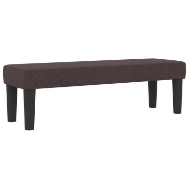 vidaXL Box Spring Bed με Στρώμα & Πάγκο Σκούρο Καφέ 140x190 εκ Ύφασμα
