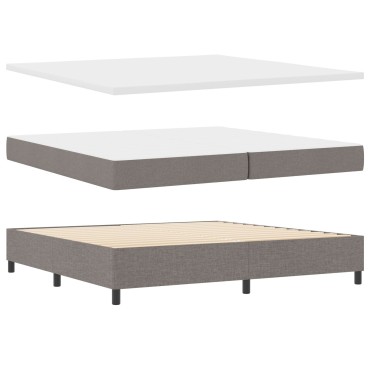 vidaXL Κρεβάτι Box Spring με Στρώμα & Πάγκο Ταουπέ 200 x 200 εκ. Ύφασμα