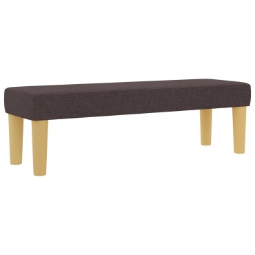 vidaXL Κρεβάτι Box Spring με Στρώμα & Πάγκο Σκούρο Καφέ 160x200 εκ. Ύφασμα