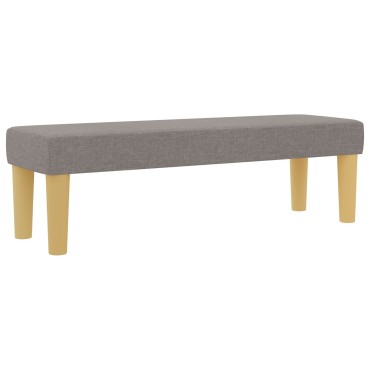 vidaXL Κρεβάτι Box Spring με Στρώμα & Παγκάκι Ταμπά 140x190 εκ Υφασμάτινο