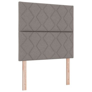 vidaXL Κρεβάτι Box Spring με Στρώμα & Πάγκο Ταμπά 90x200 cm Ύφασμα
