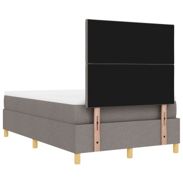 vidaXL Κρεβάτι Box Spring με Στρώμα & Πάγκο Ταουπέ 120x200 εκ Ύφασμα