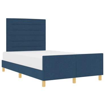 vidaXL Κρεβάτι Μπλε 120x190 cm Υφασμάτινο