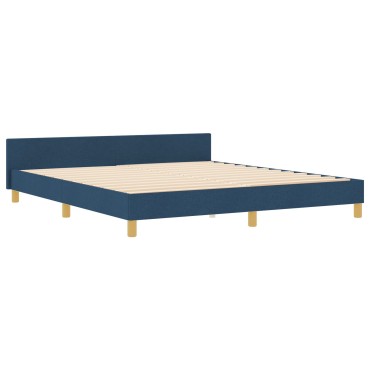 vidaXL Κρεβάτι Μπλε 180x200 εκ Υφάσματος
