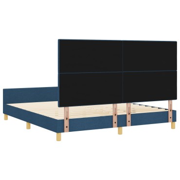 vidaXL Κρεβάτι Μπλε 180x200 εκ Υφάσματος