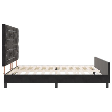 vidaXL Κρεβάτι Μαύρο 180x200 εκ. Βελούδο