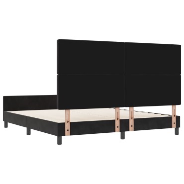 vidaXL Κρεβάτι Μαύρο 180x200 εκ. Βελούδο