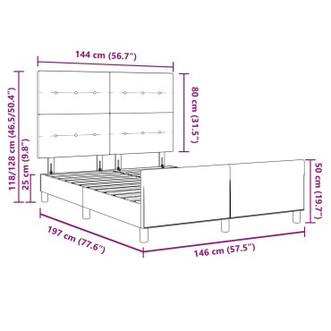 Κεφαλάρι κρεβατιού vidaXL Μαύρο 140x190 εκ Βελούδο