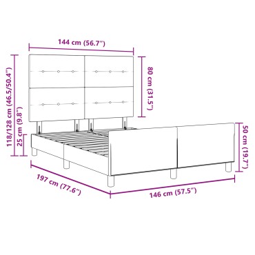 Κεφαλάρι κρεβατιού vidaXL Μαύρο 140x190 εκ Βελούδο