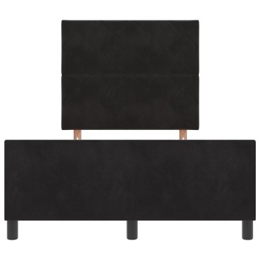 vidaXL Κρεβάτι Μαύρο 120x190 εκ. Βελούδο