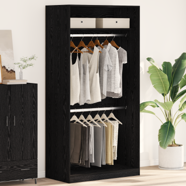vidaXL Ντουλάπι Μαύρη Οξυά 100x50x200cm Επεξεργασμένο Ξύλο