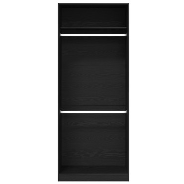 Ντουλάπα vidaXL Μαύρο Δρυς 80x50x200cm από Επεξεργασμένο Ξύλο 1 τεμ.