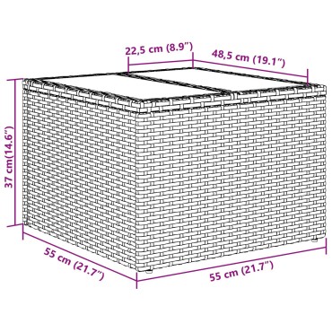 vidaXL Σετ 9 Piece Garden Sofa με Μαξιλάρια Μπεζ Πολυ Ρατάν
