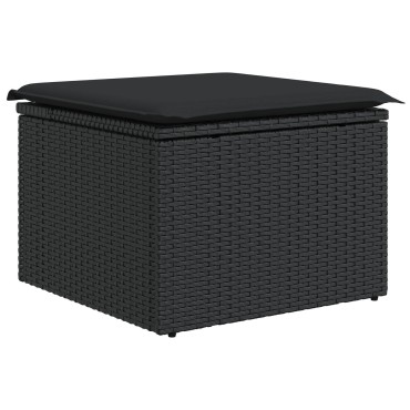 vidaXL Σετ 9 Piece Garden Sofa με Μαξιλάρια Μπεζ Πολυ Ρατάν