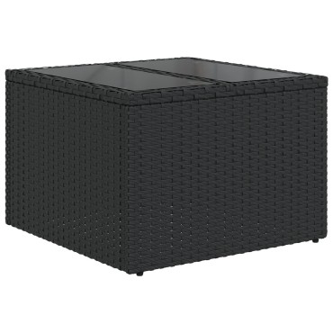 vidaXL Σετ 9 Piece Garden Sofa με Μαξιλάρια Μπεζ Πολυ Ρατάν