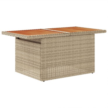 vidaXL Σετ κήπου 7 κομματιών με μαξιλάρια Γκρι Poly Rattan Acacia