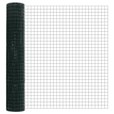 vidaXL Ευρωπαϊκή Στήριξη Φράχτη 10x1,6 m PVC-Επικαλυμμένο Ατσάλι